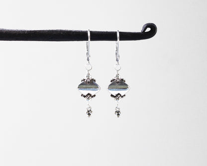 Bali Silver Pyramid Earrings