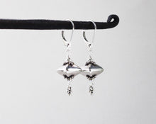 Load image into Gallery viewer, Bali Silver Pyramid Earrings on Sterling Silver Lever Backs by Lindsey Silberman