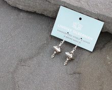 Load image into Gallery viewer, Bali Silver Pyramid Earrings