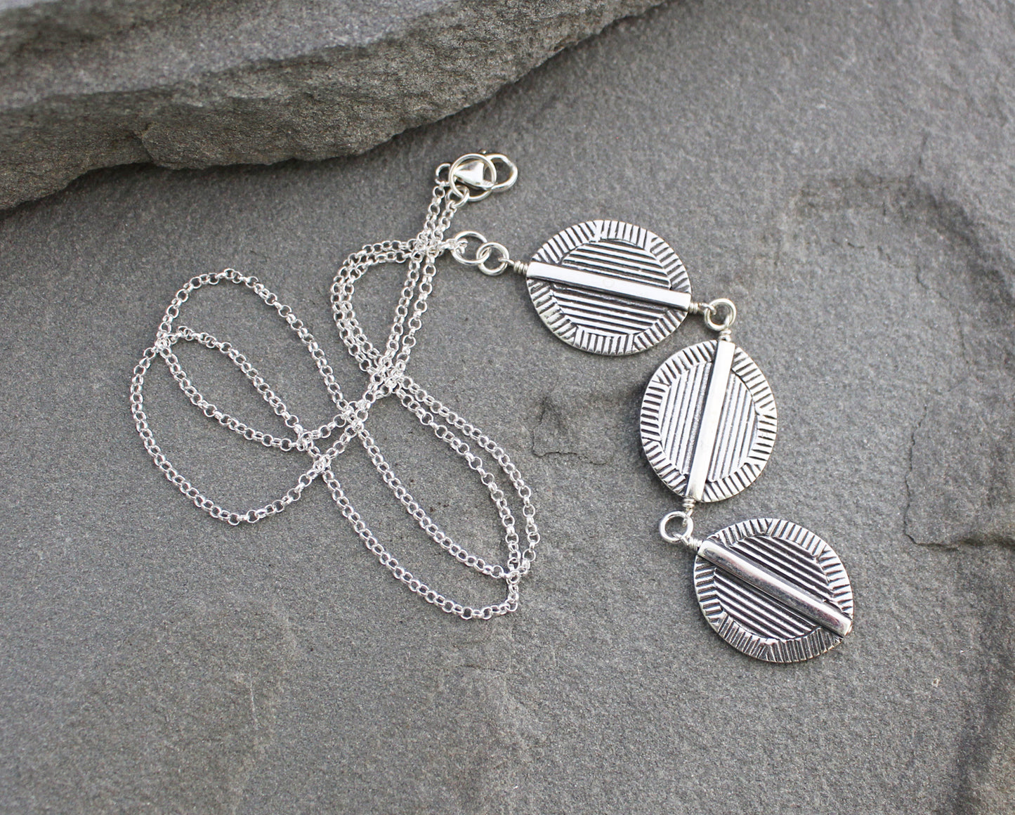 Bali Sterling Silver Trio Necklace