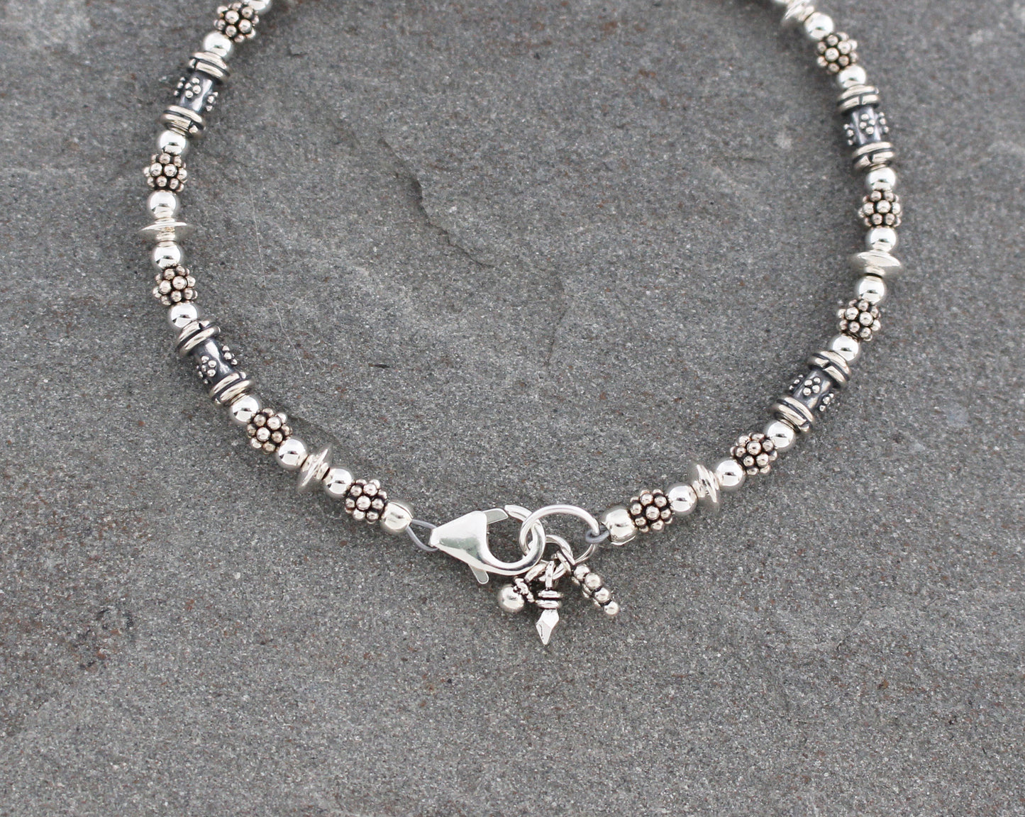 Bali and Turkish Sterling Silver Bracelet
