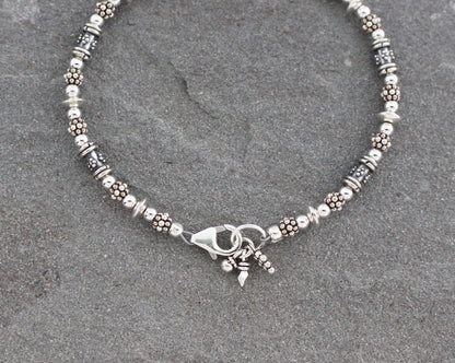 Bali and Turkish Sterling Silver Bracelet