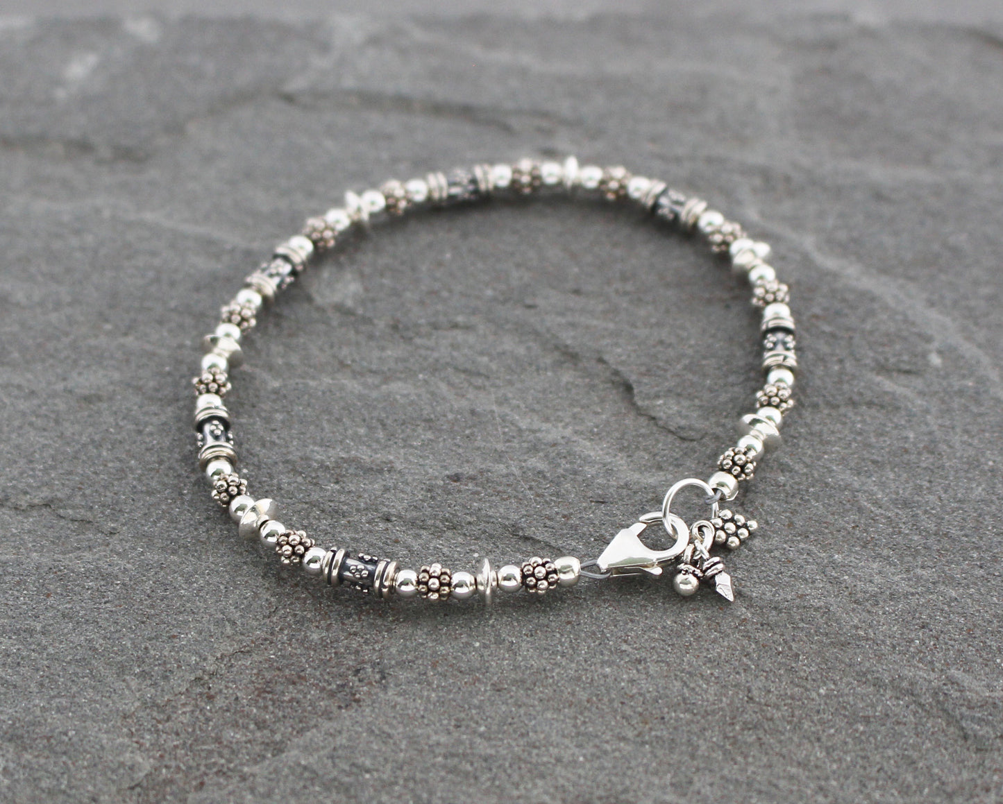Bali and Turkish Sterling Silver Bracelet