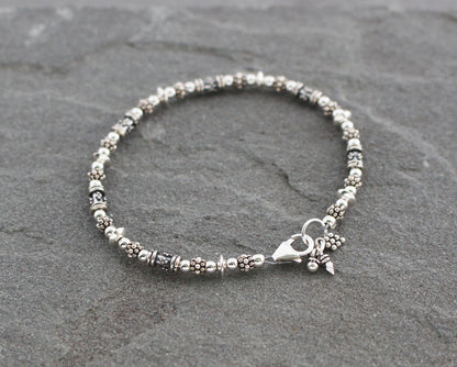 Bali and Turkish Sterling Silver Bracelet