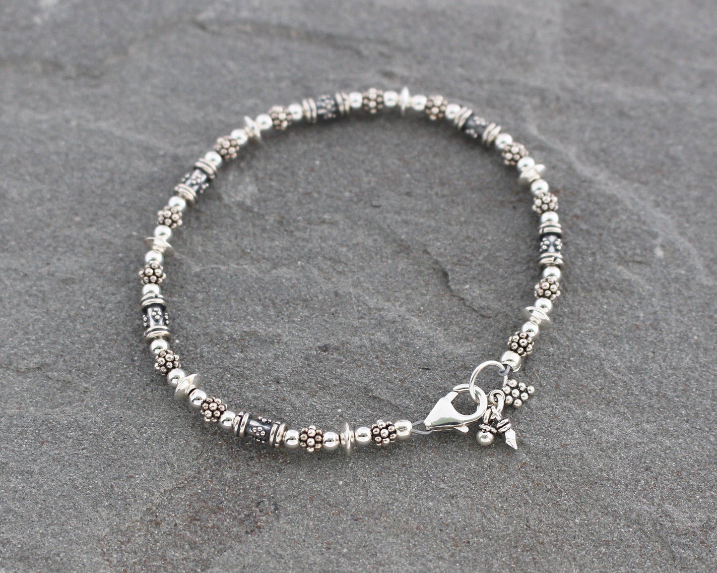 Bali and Turkish Sterling Silver Bracelet