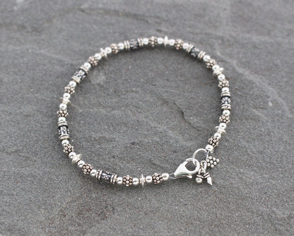 Bali and Turkish Sterling Silver Bracelet