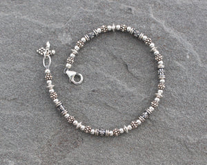 Bali and Turkish Sterling Silver Bracelet