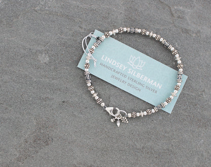 Bali and Turkish Sterling Silver Bracelet