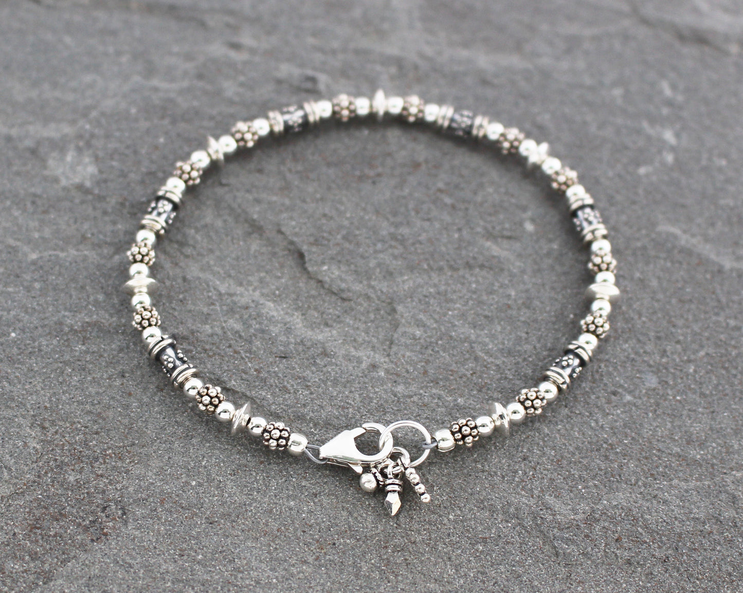Bali and Turkish Sterling Silver Bracelet