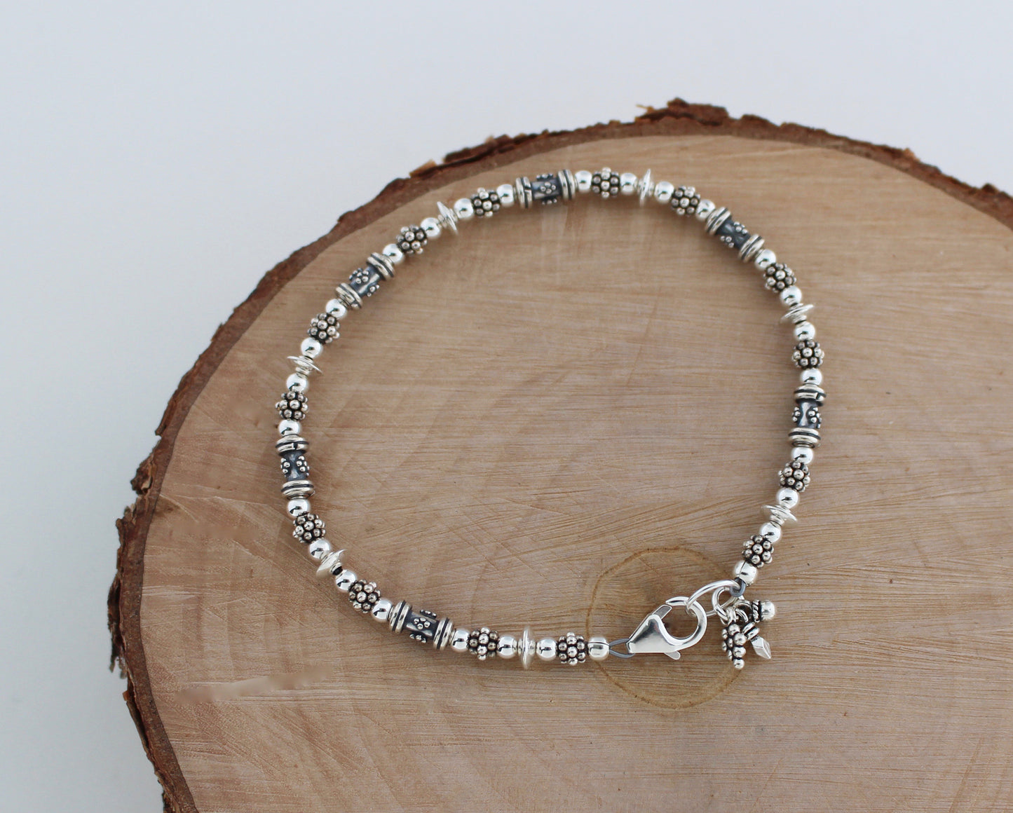 Bali and Turkish Sterling Silver Bracelet