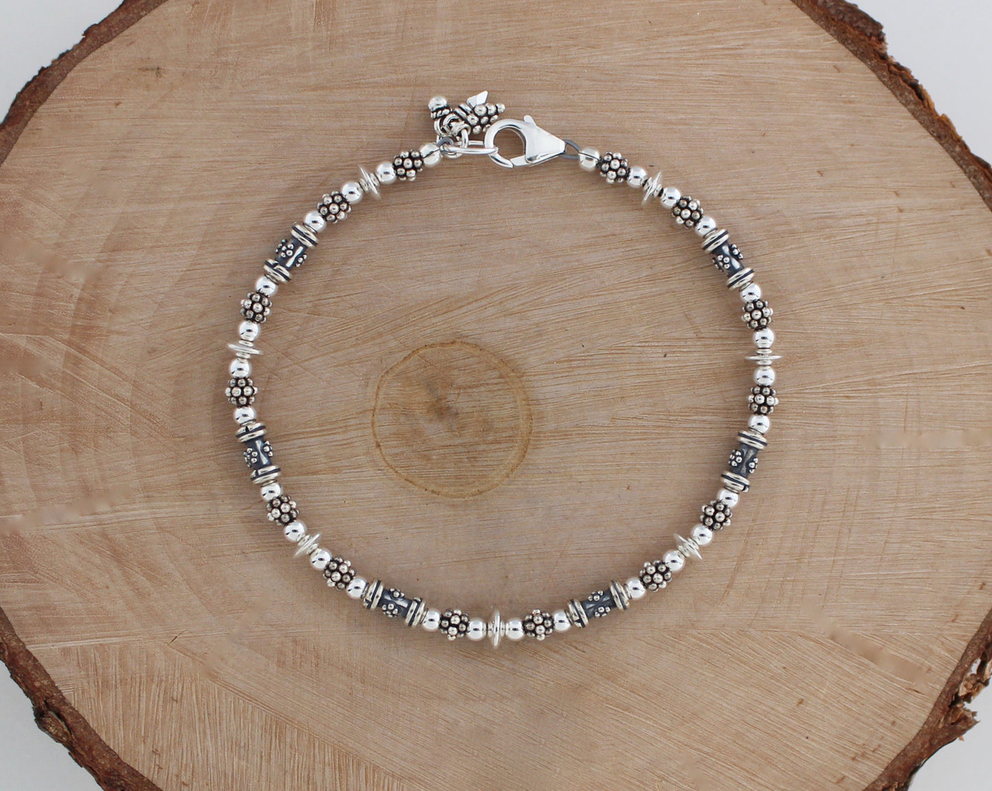 Bali and Turkish Sterling Silver Bracelet