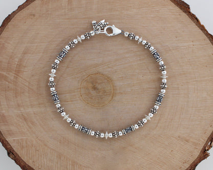 Bali and Turkish Sterling Silver Bracelet