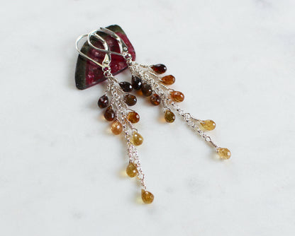 Tourmaline Cluster Earrings