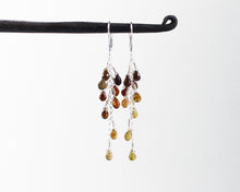Load image into Gallery viewer, Tourmaline Cluster Earrings