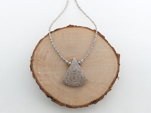 Indonesian Fossil Coral Necklace with Hill Tribe Silver