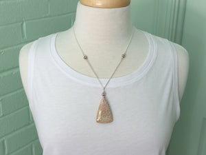 Indonesian Fossil Coral Pendant on Sterling Silver Chain