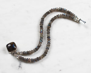 Double Strand Labradorite Beaded Bracelet