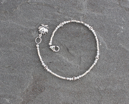 Sterling Silver Lotus Flower Bracelet