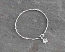 Load image into Gallery viewer, Sterling Silver Lotus Flower Bracelet