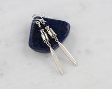 Load image into Gallery viewer, Lapis and Sterling Silver Spikes