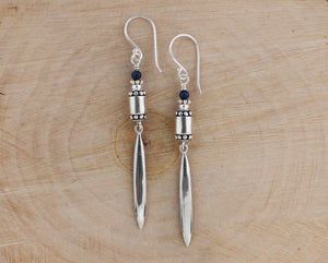 Lapis and Sterling Silver Spikes