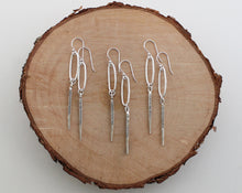 Load image into Gallery viewer, Rustic Thai Silver Hoop and Spike Earrings