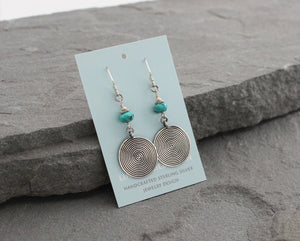 Thai Silver and Turquoise Earrings