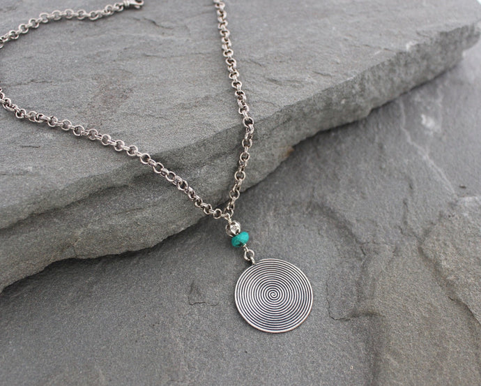 Thai Hill Tribe Fine Silver with Turquoise, Necklace by Lindsey Silberman