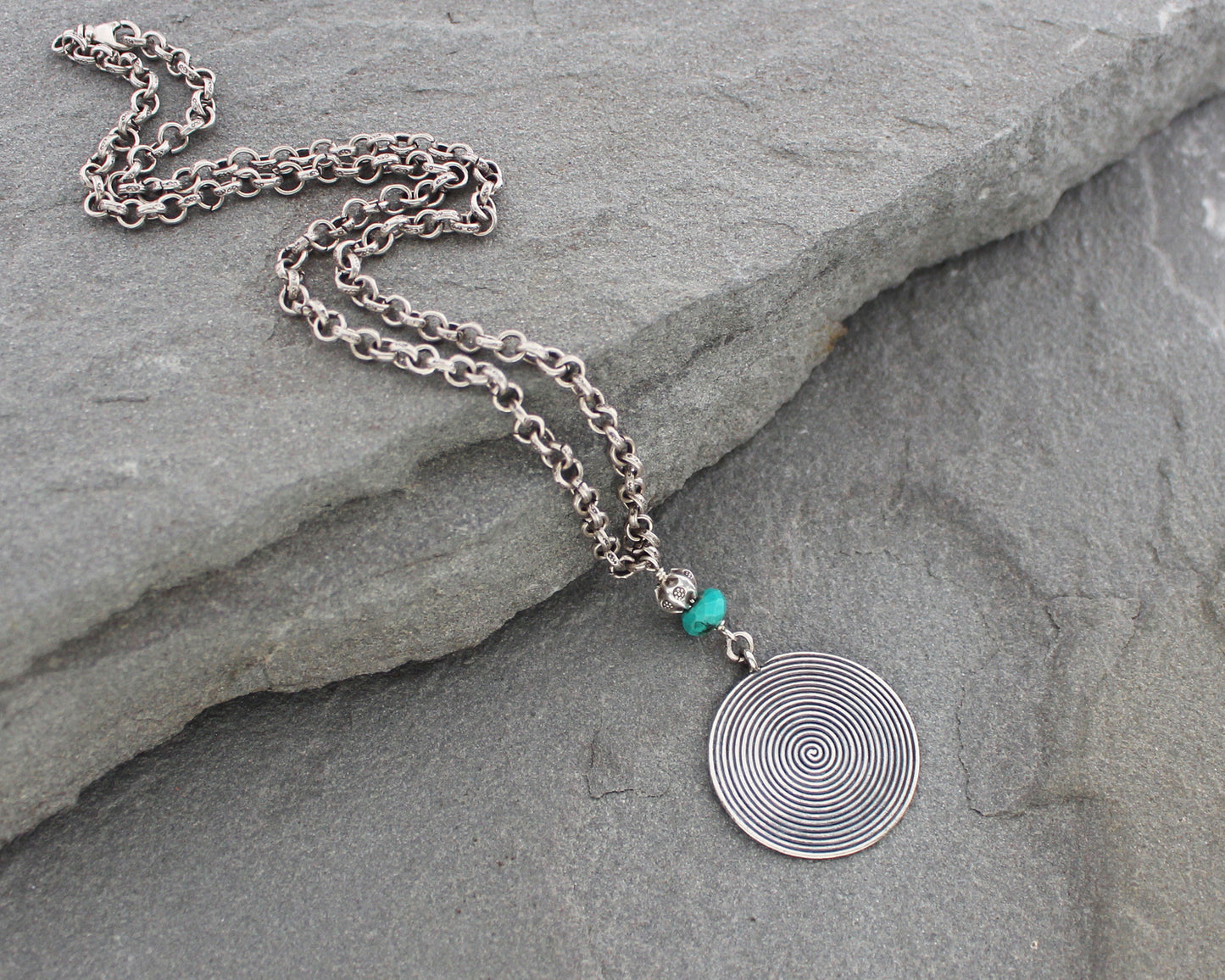 Thai Silver and Turquoise Necklace
