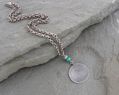 Thai Silver and Turquoise Necklace