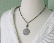 Load image into Gallery viewer, Thai Hill Tribe Silver and Turquoise Necklace