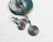 Load image into Gallery viewer, Thai Silver and Turquoise Earrings