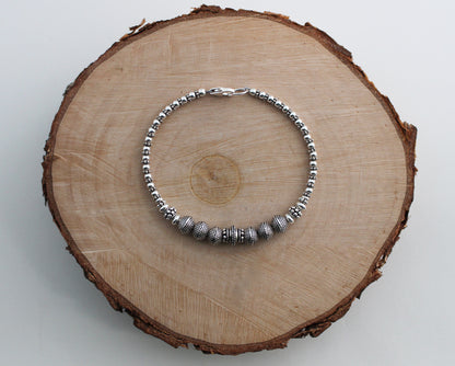 Turkish Silver Beaded Bracelet