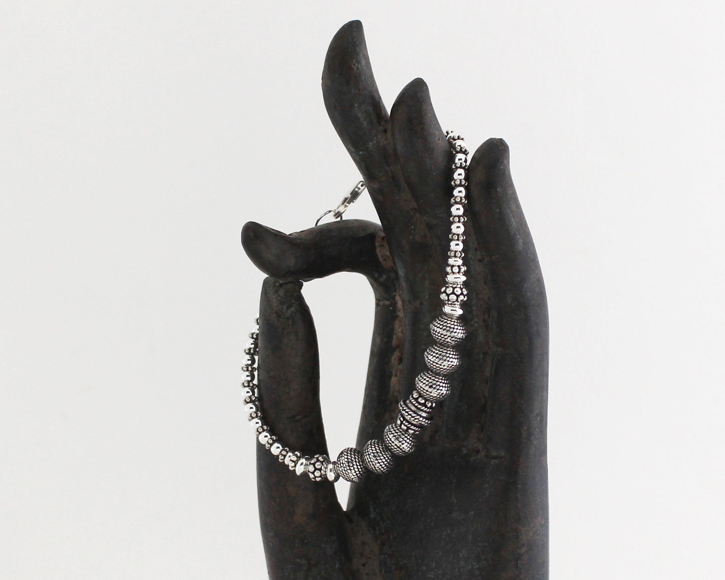 Turkish Silver Beaded Bracelet