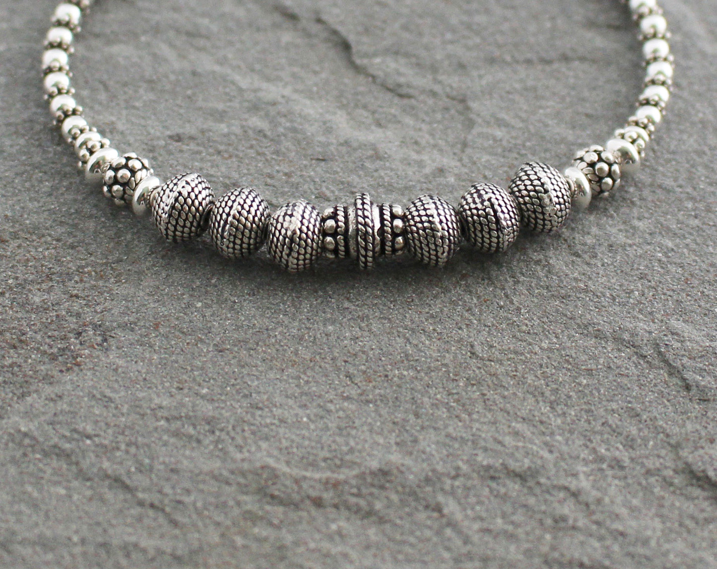 Turkish Silver Beaded Bracelet