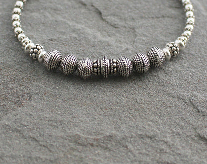 Turkish Silver Beaded Bracelet