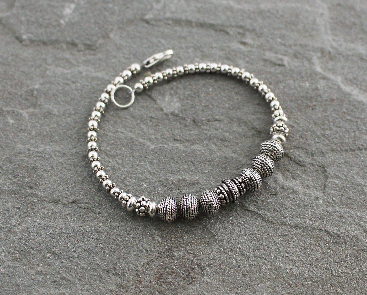 Turkish Silver Beaded Bracelet