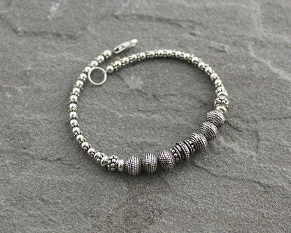 Turkish Silver Beaded Bracelet
