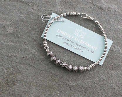 Turkish Silver Beaded Bracelet