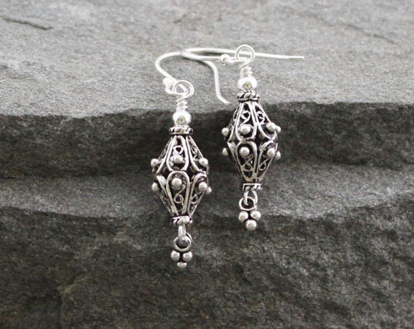 Turkish Sterling Silver Filigree Earrings