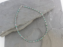 Load image into Gallery viewer, Turquoise and Sterling Silver Beaded Necklace